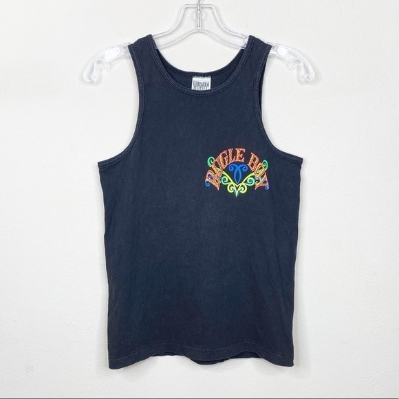 Vintage Bugle Boy Coast to Coast Black Tank Top - Picture 2 of 4